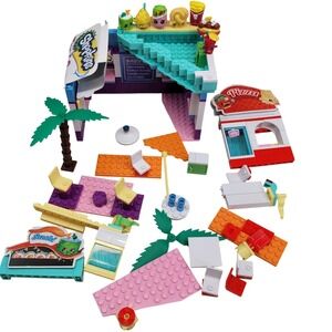 Shopkins Food Court Playset Building Blocks Mini Figures For Parts Incomplete